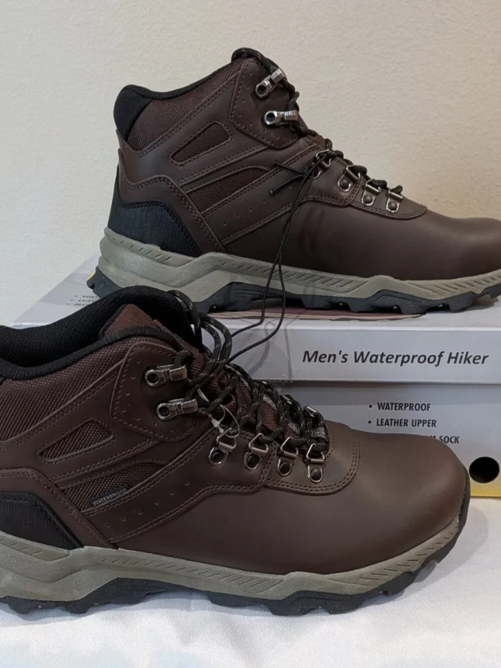 New Khombu Kenny Men's Waterproof‎ Hiker Shoes Brown 12